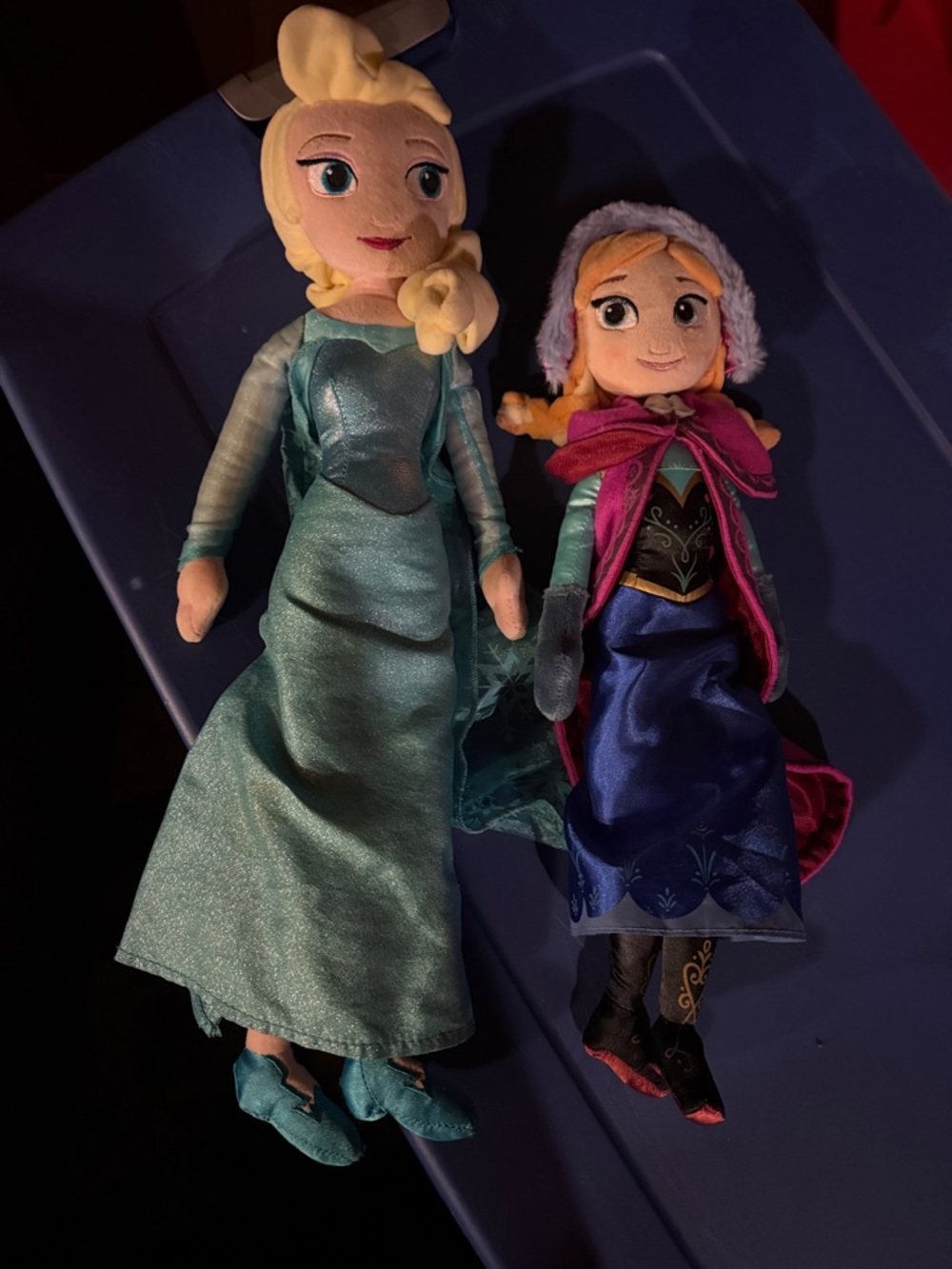 Disney Elsa & Anna Plush Doll Set - Teal, Blue, Magenta